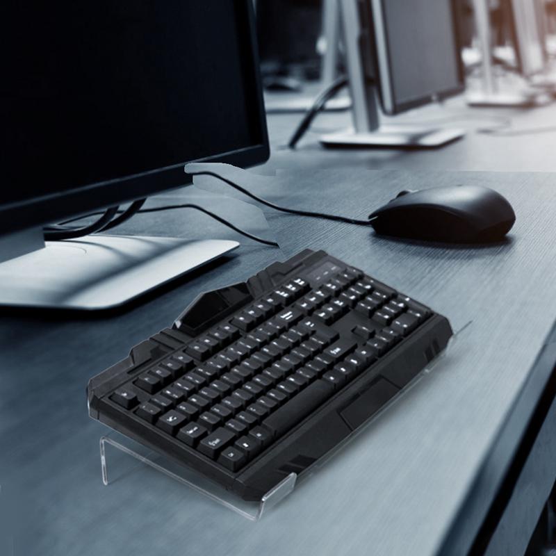 Suporte de teclado acrílico confortável suporte de teclado inclinado ergonômico suporte de bandeja de teclado acrílico para mesa casa escola