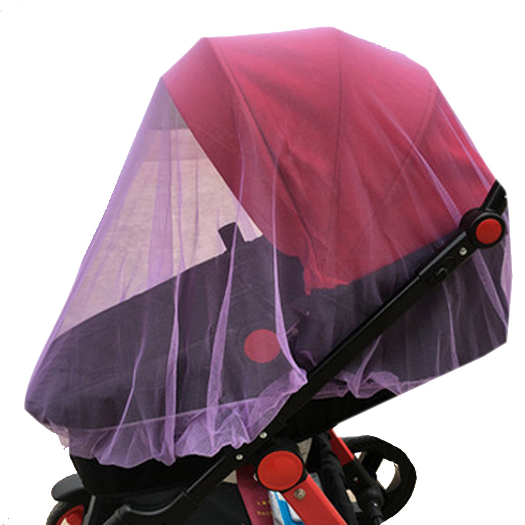 Carrinho de criança carrinho de bebê mosquiteiro mosca inseto net malha buggy capa infantil cuidados com o bebê sombra protetor solar mosquito net respirável 2020: Purple