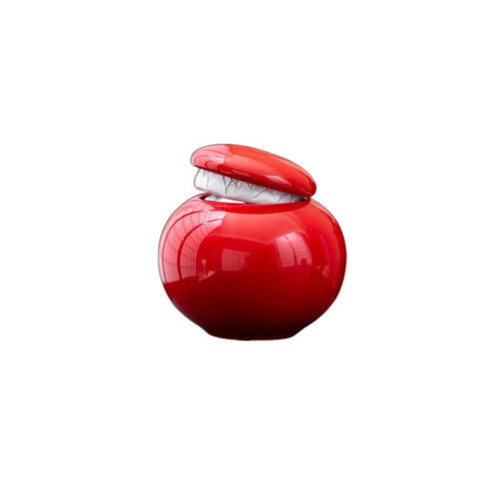 Niedliche leere Keramikgläser mit Farbglasur, Mini-Unterabfüllung, Tee-Vorratsglas, versiegelte Teebox, Kosmetik: Burgunderrot