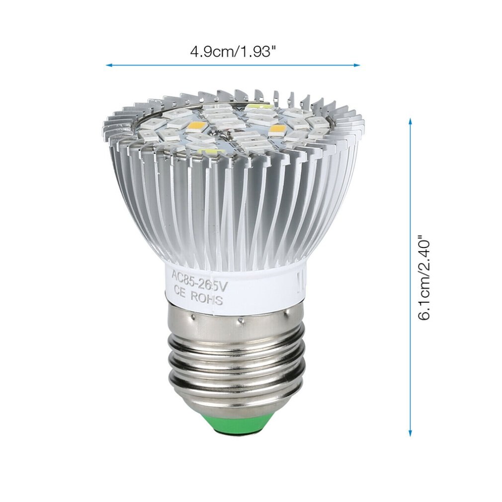 Led 28W Organische Indoor Planten Geen Blinde Hoek Verlichting Lamp Hydrocultuur Kas Plantengroei Lampen