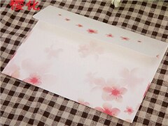 12pcs/lot exquisite flower envelope letterhead cherry roses letter paper fresh and floral envelope love letters: 8