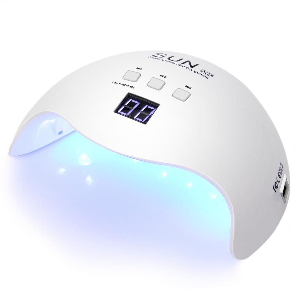 LKE 48W Nail Dryer SUN X9 UV Lamp 3 Timed Mode With Automatic Sensing Nail Lamp for Nails Drying Builder Gel UV Nail Dryers: SUN X9 plus AU Plug