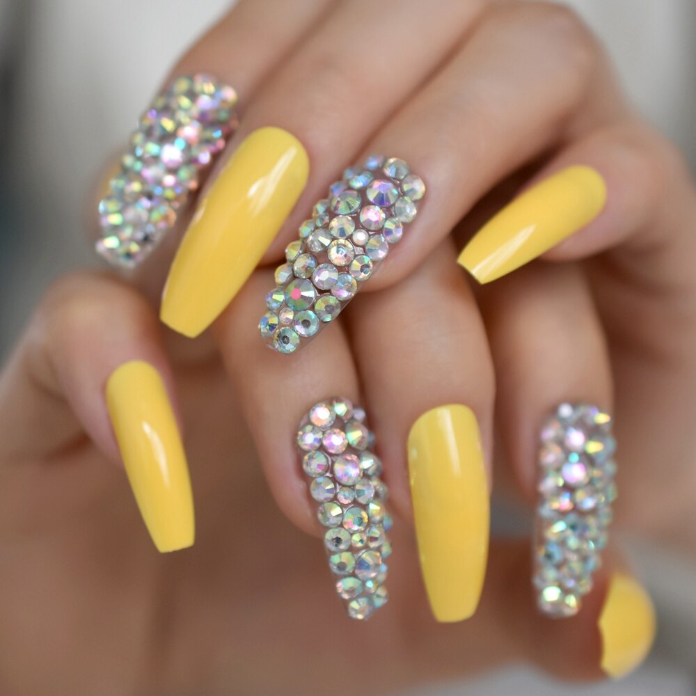 Faux Ongles en marbre, pré-conçus, pré-conçus, Ongles de luxe Extra longs en forme de cercueil, accessoires de décoration pour fêtes et mariage: L5621