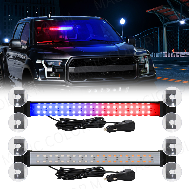 40 LED Strobe Licht Notfall Blitz Warnung Lampe Auto Windschutzscheibe Bar Verkehrs Advisor Taschenlampe Rot Blau Auto Zubehör 12 V-24 V