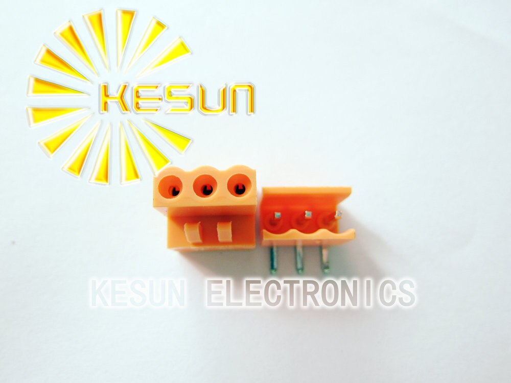 200 STKS HT396 HT396K + HT396R 3Pin 3.96mm Haakse Plug-in Schroefklemmenblok ROHS