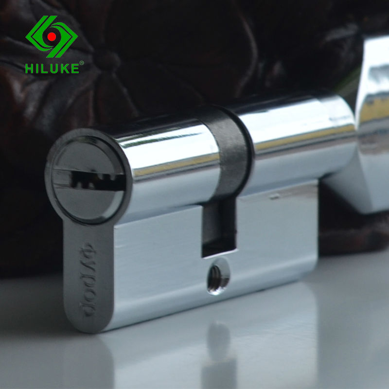 60mm messing cylinder 5 stk computer messing nøgle med knap enkelt åben stil euroe standard dørlås