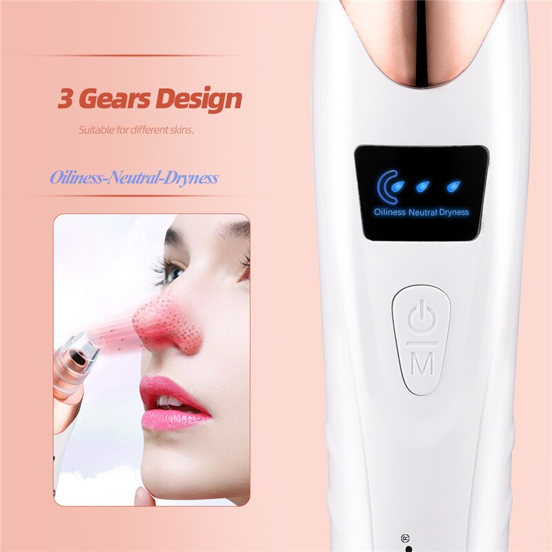 Blackhead Acne Remover Electric Facial Deep Cleansing Nose Vacuum Suction Pore Cleaner Black Dot Remover Machine Skin Care Tool