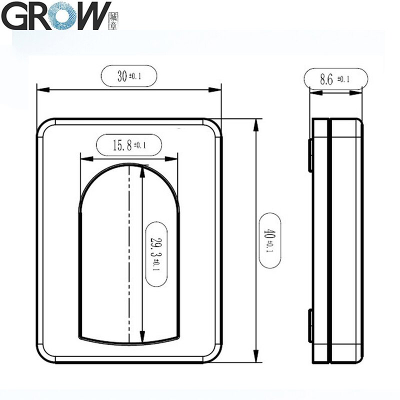 GROW Black Case Enclosure Fingerprint Access Control Module(R300/R301T/R302/R303/R303T/R306)