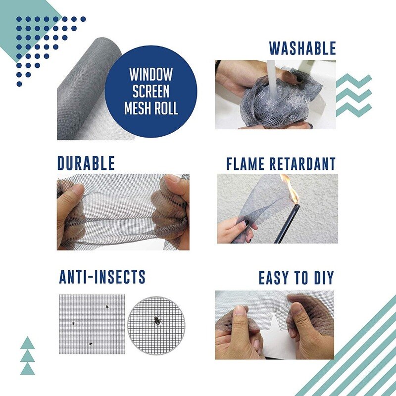 2 Meters Mesh Nano Fly Fly Mosquito Screen Net Mesh Nano Fly for Door Window, Protect Baby & Family From Insect and Bug