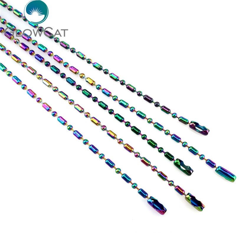 5 Stks/partij Meer Keuze Meer Stijl Regenboog Kleur Rvs Ketting Ketting Link Sieraden Maken
