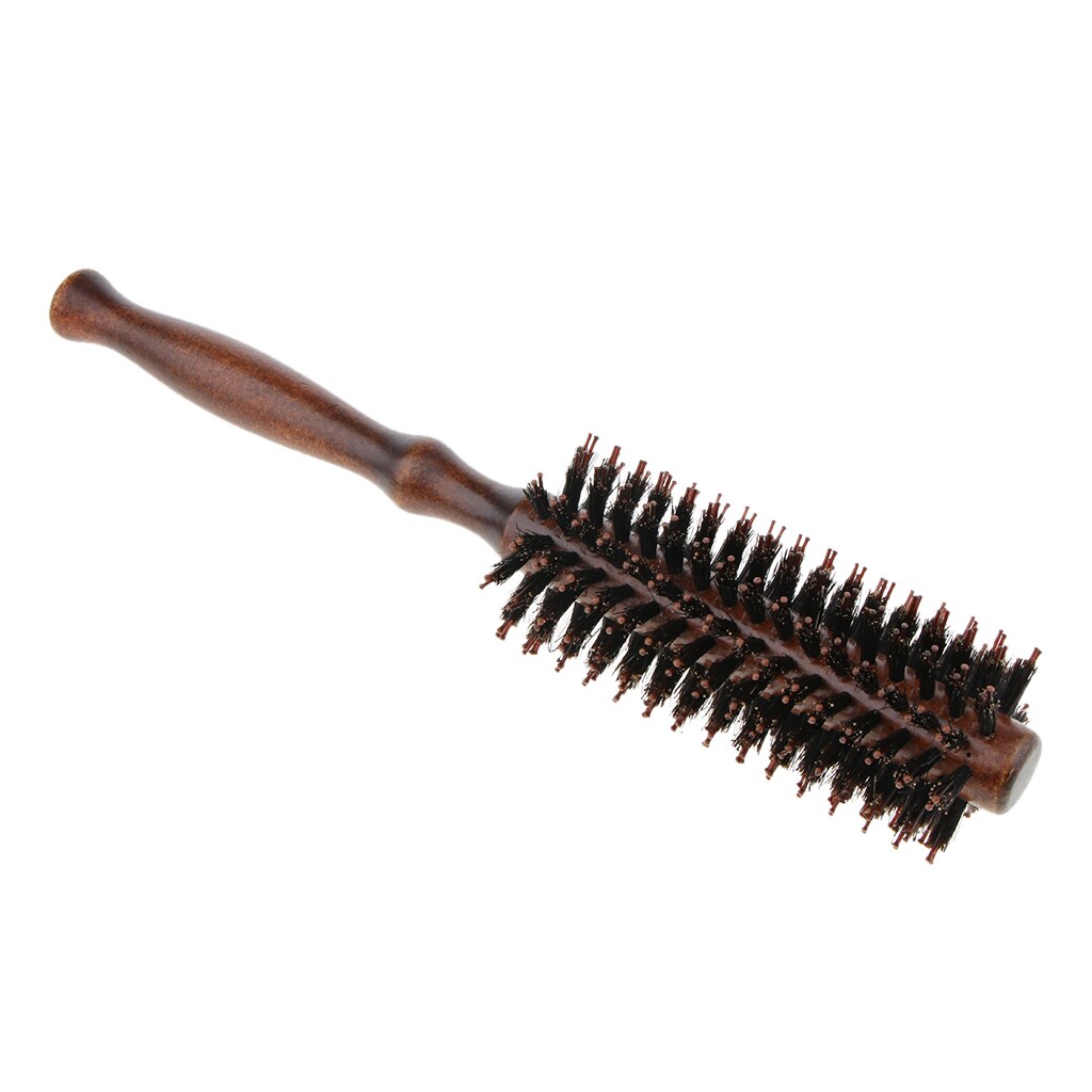 Hoch Hitze Beständig Holzgriff Runde Friseur Kamm Lockige Stil Haarbürste Mit Borsten