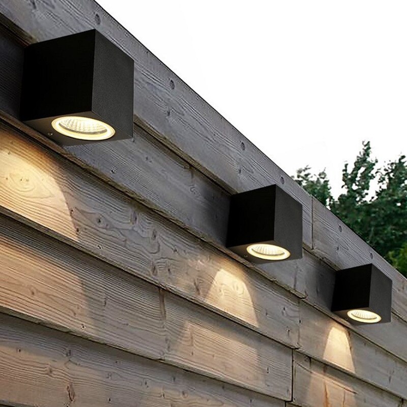 Utendørs ledet proch lys sconce balkong lys 5w 10w aluminium vegglampe til hage dekorasjon 110v 220v