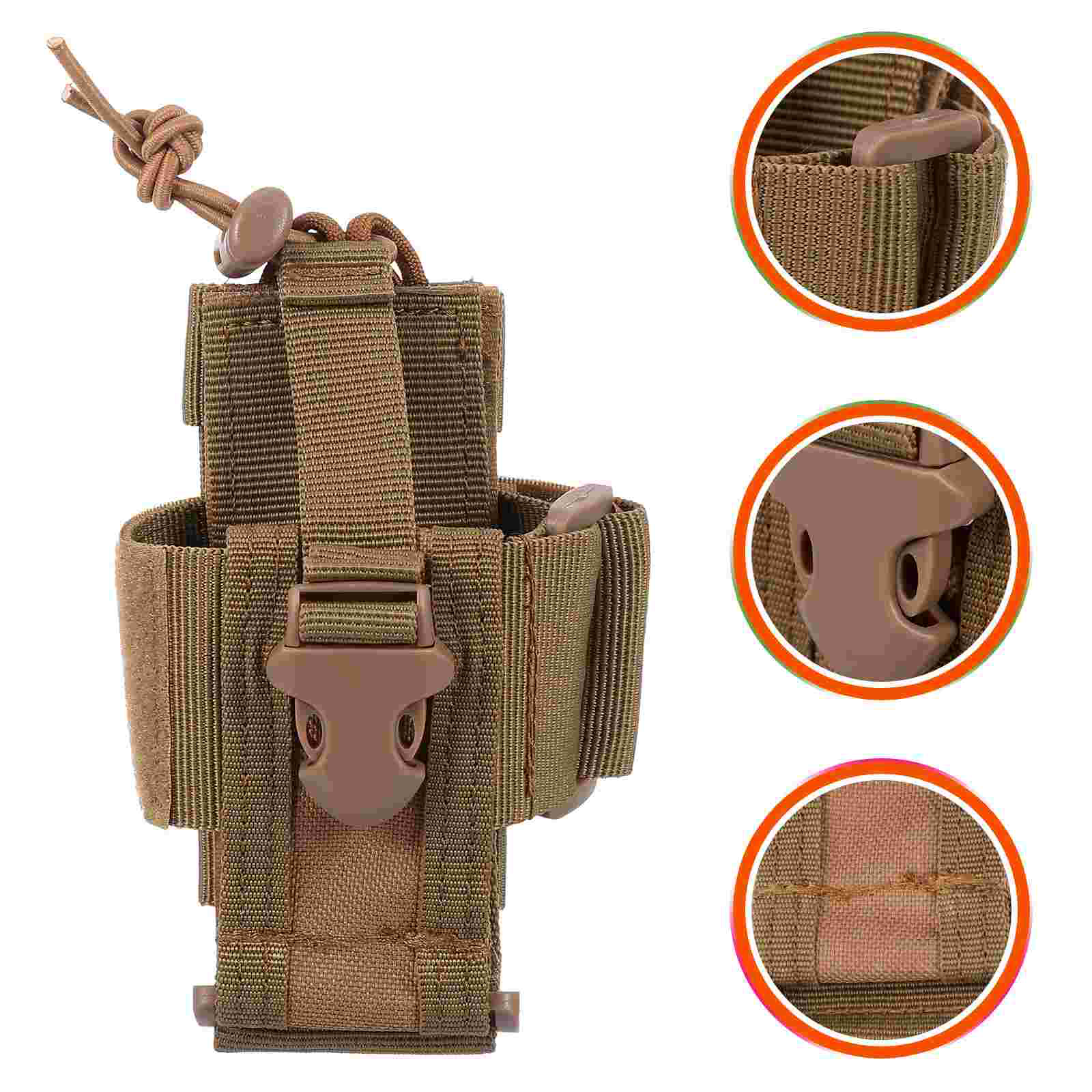 Outdoor Radio Holster Universal Walkie Talkies Pouch Verstelbare Radio Houder: Khaki