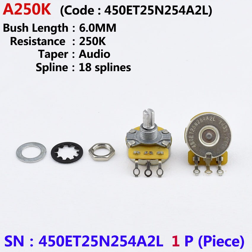 1 Stuk Originele Echte 250K/500K Cts Potentiometer... – Grandado