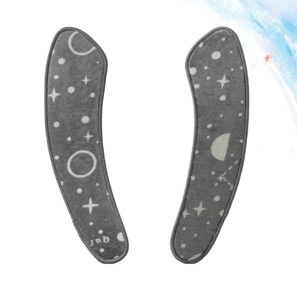 Pack of 2 Toilet Seat Pads Flannel Toilet Seat Cushion Toilet Cover: Grey