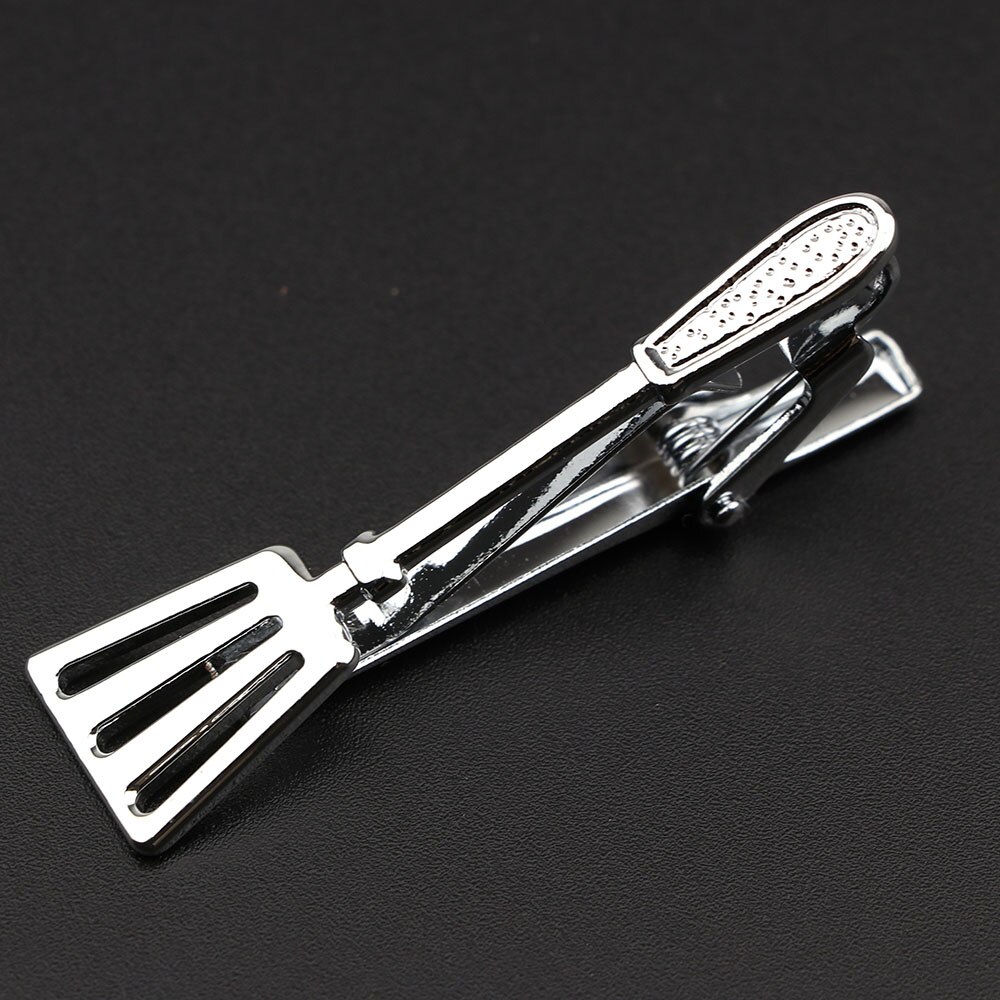 männer Klassische Krawatte Clip Gläser Fisch Flugzeug Gabel Löffel bilden Metall Chrom Edelstahl Stift Schließe Für Geschäft Corbata: 14