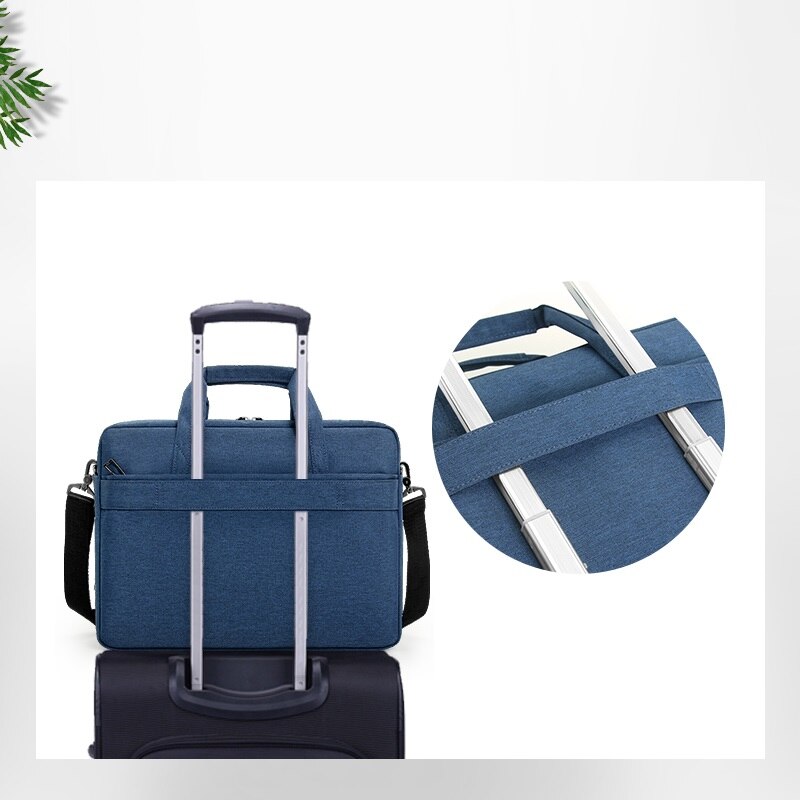 15.6 Inch Heren Aktetassen Business Causale Reizen Grote Capaciteit Blauw Waterdichte Oxford Laptop Tassen