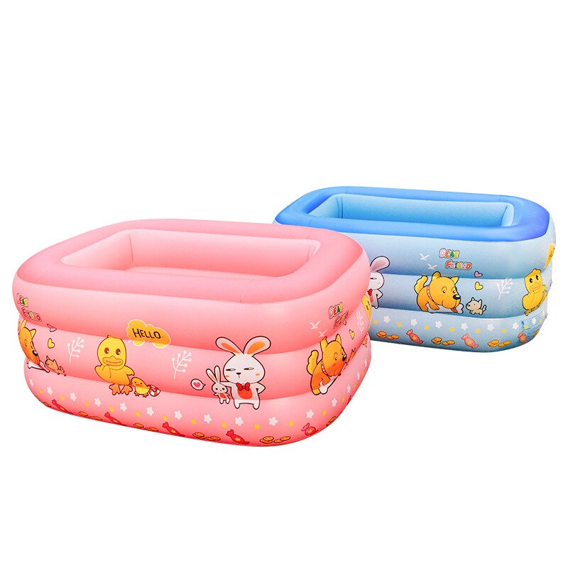 Dr. Dolphin Inflatable Pool Home Indoor and Outdoor Baby Pool I Square Inflatable Pool PVC Inflatable Pool: Pink