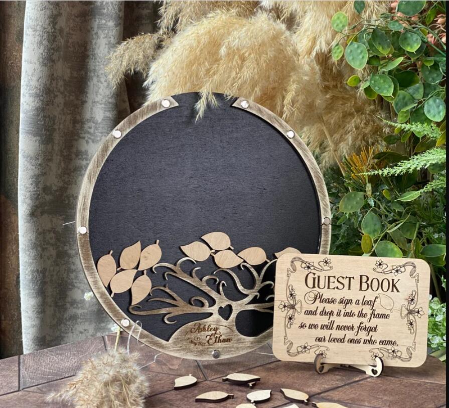 DE BODA alternativa de libro de huéspedes boda libro de hoja de libro de visitas de la boda alternativa