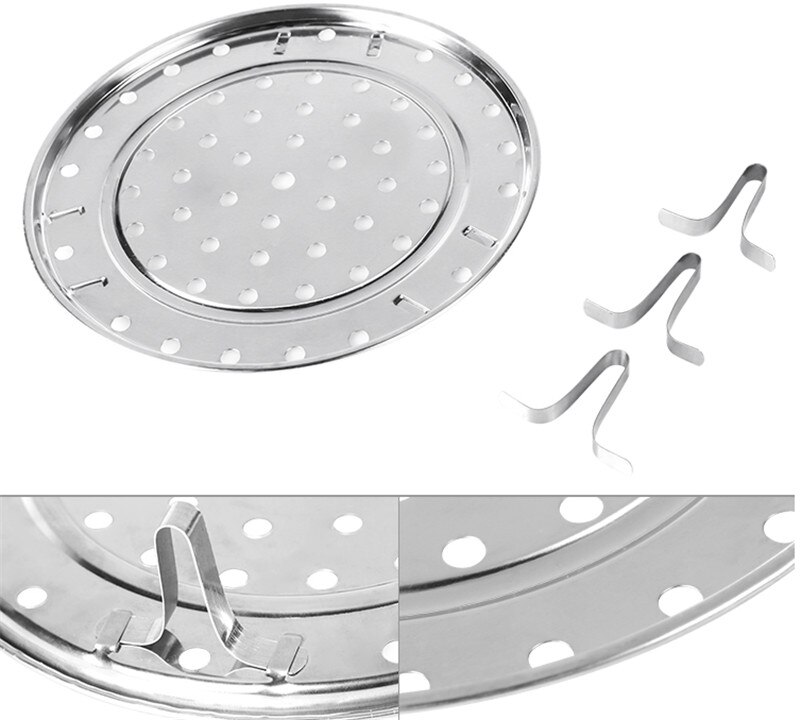 Stainless Steel Round Steamer Tray 18/20/22/24/26/28cm Convient Three-Leg Steamer Dumpling bread Tray Kitchenware Cooking Tools