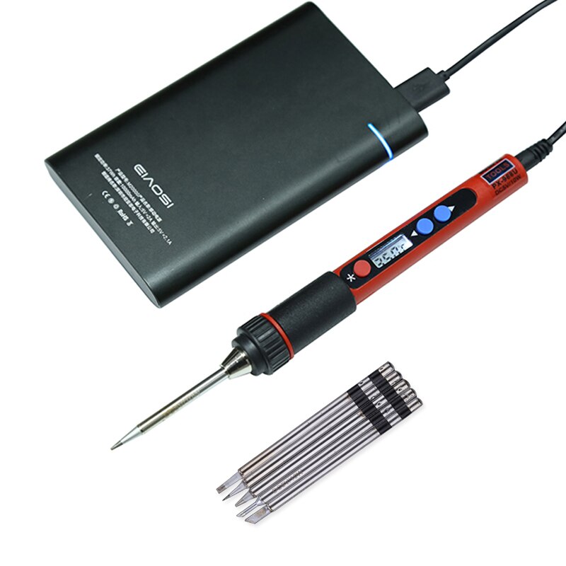 Lcd digital justerbar temperatur usb loddejern 5v 10w bærbare blyfri posesvejsning værktøjer