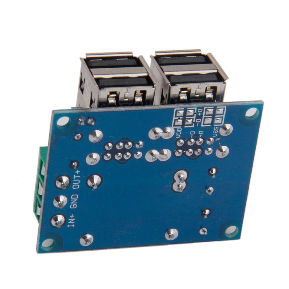 DC 9V 12V 18V 20V to 5V 30W 6A Step Down 4-USB Port Step-down Module