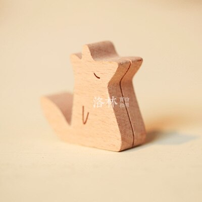 4 tegneseriestil træ visitkort noter besked klippekort holder note holder træ besked holder
