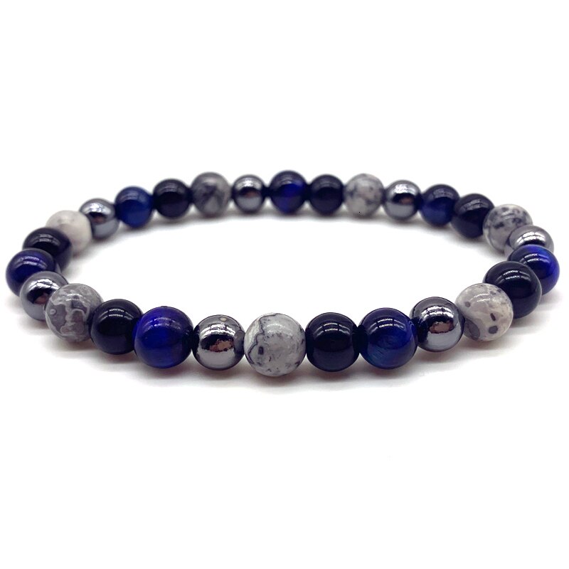 Trend Men Bracelet 8MM Natural Stone Handmake Bracelet For Men Jewelry