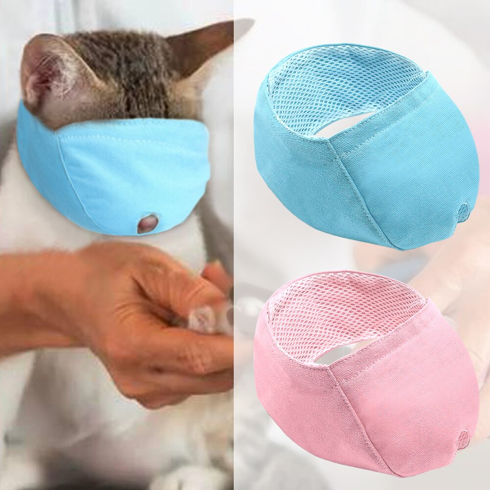 Breathable Cat Muzzle Anti Bite Kitten Muzzles Mask Cats Bathing Grooming Bag Pet Supplies