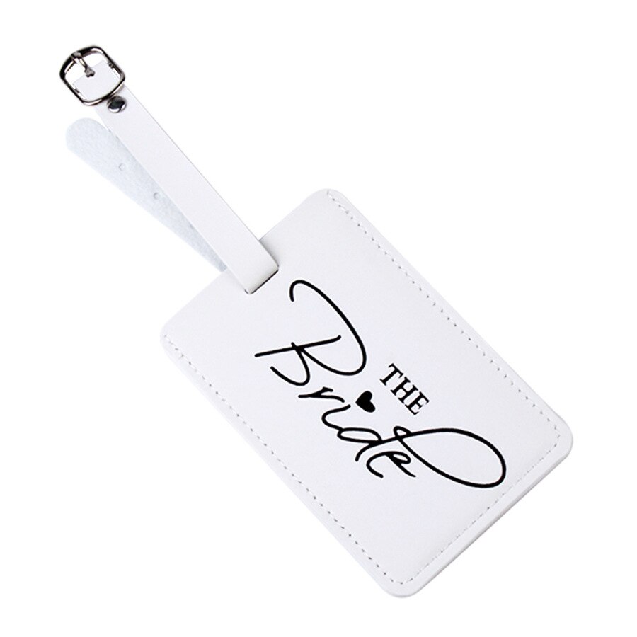 Bruid & Bruidegom Koffer Bagagelabel Tas Hanger Reisaccessoires Naam ID Adres Wedding Label: White