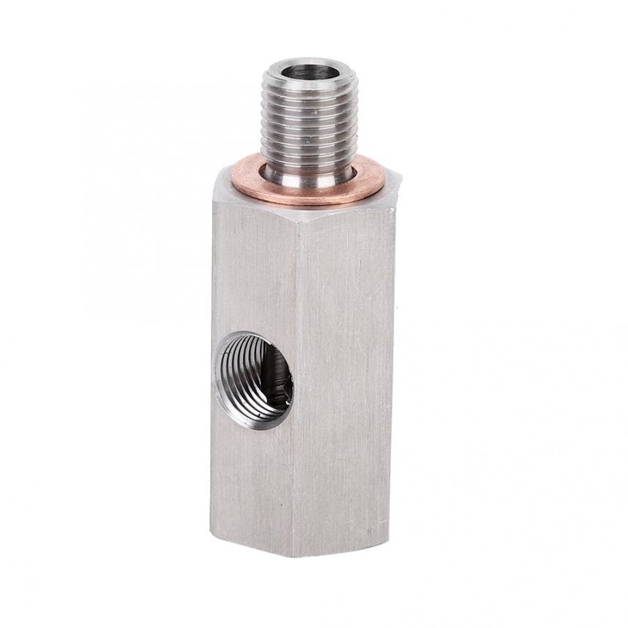 Turbo Adapter Oil Pressure Sensor Tee 1/8in NPT Female M10X1 Male & Female Turbo Pressure Adapter Car Accessories