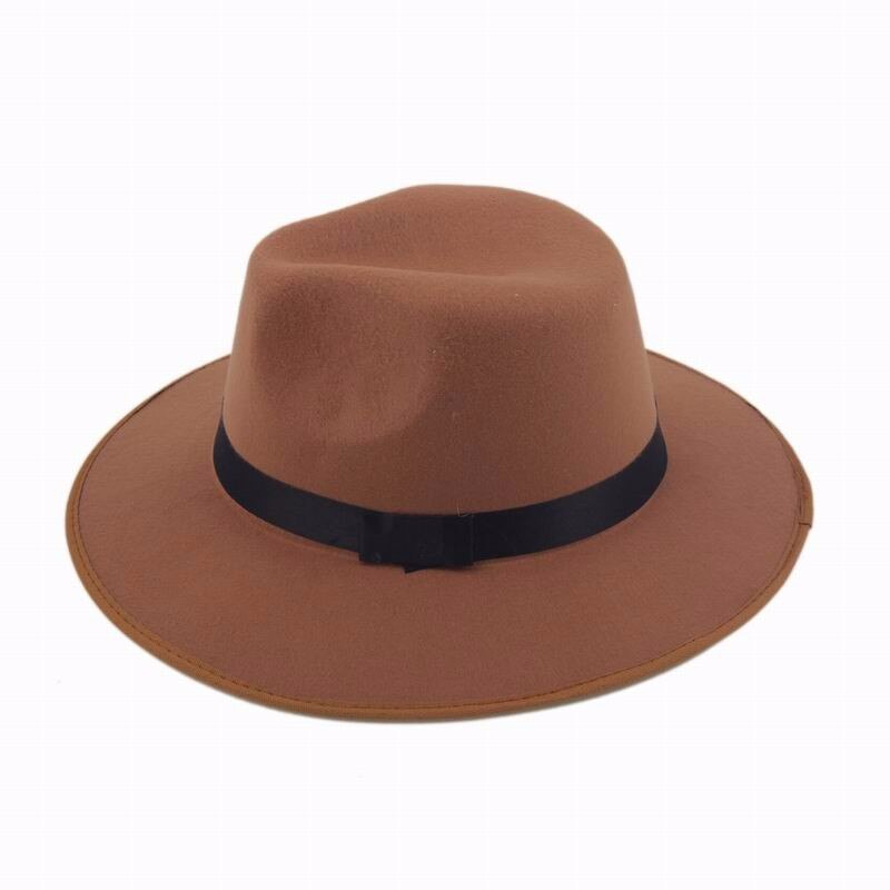 Vintage sombrero Derby vaquero Casual gran sombrero con visera de Jazz sombreros Fedora Sombrero de Panamá para hombres mujeres Unisex accesorios genial: Khaki