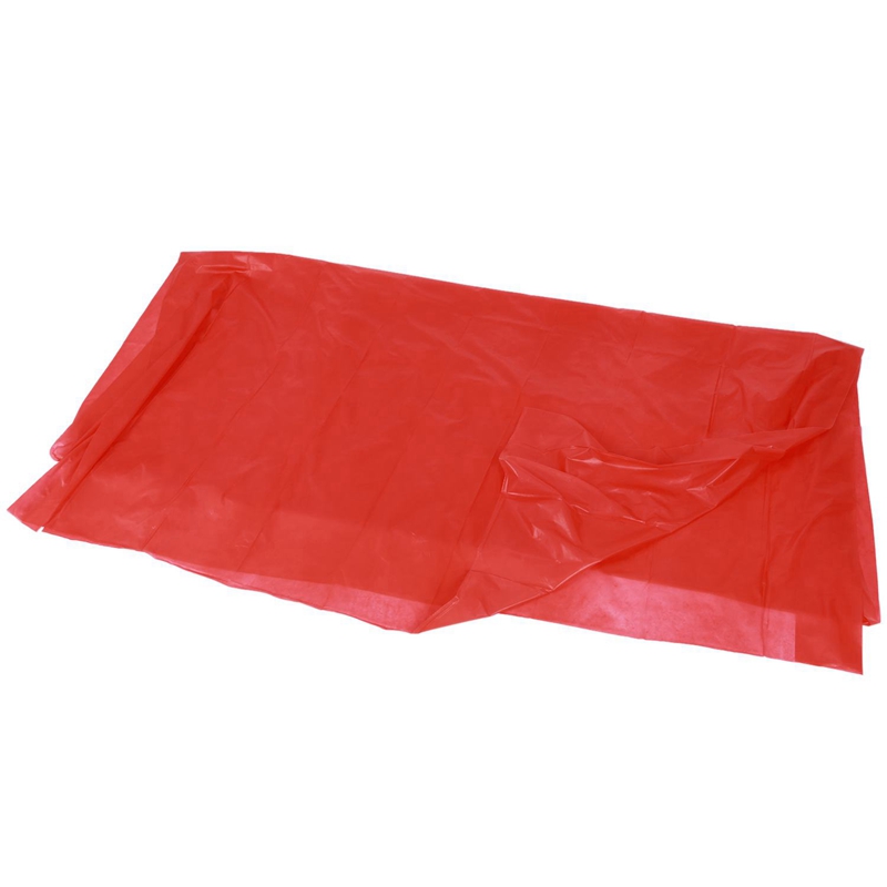 ! Manteles desechables PEVA de 2 uds., mantel de mesa, cubierta de tela, vajilla para fiestas y eventos, blanco y rojo grande