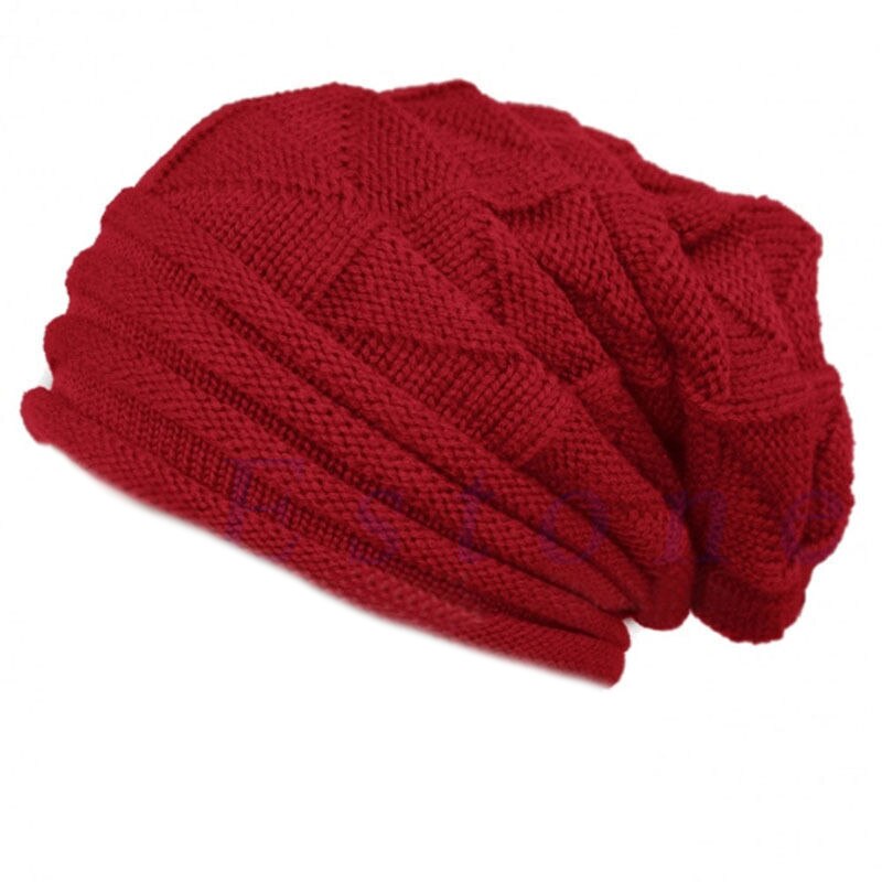 Women Men Unisex Knitted Baggy Beanie Hat Oversized Winter Warm Hats Ski Slouchy Cap Skullies Beanies Wool Cap Beanies Winter