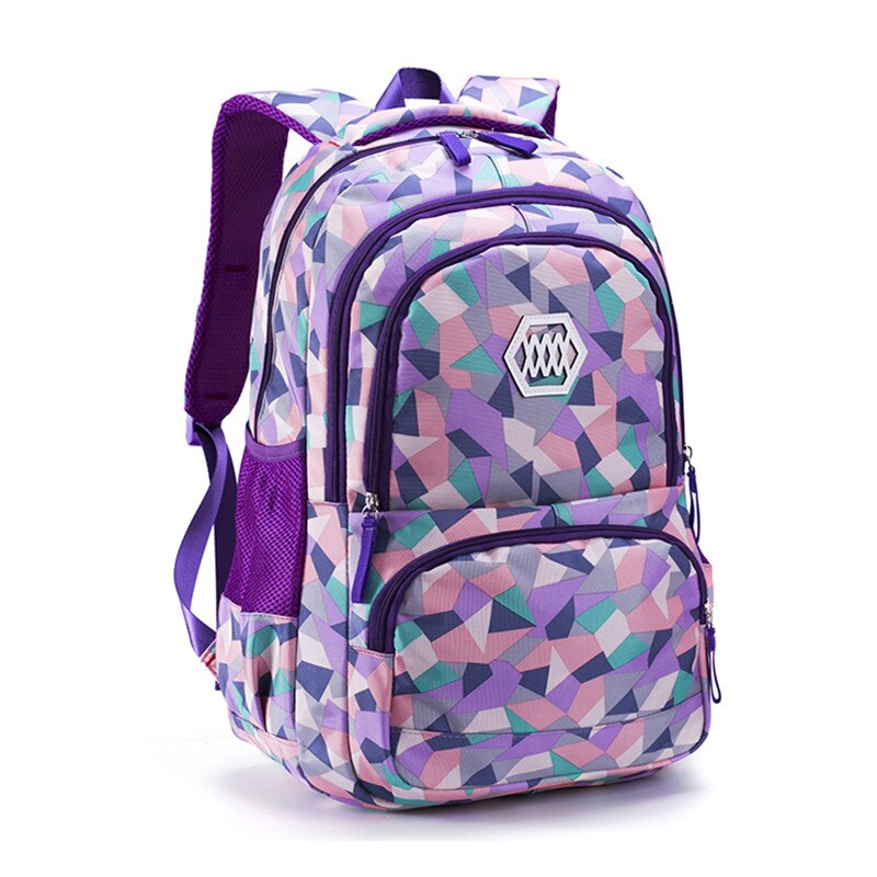 Children school bags for teenagers boys girls big capacity school backpacks waterproof satchel kids book bag sac mochila: purple big