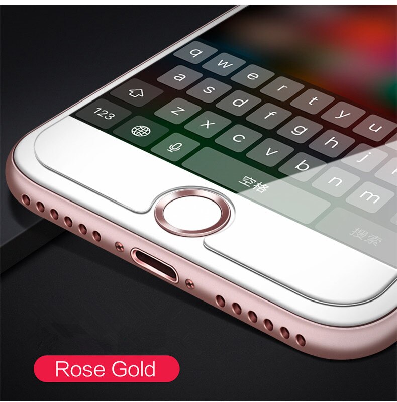 Touch ID Home Button Sticker For iPhone 5S SE 6 6S 7 Plus For iPad air Pro mini Fingerprint Identification Keypad: Rose Gold