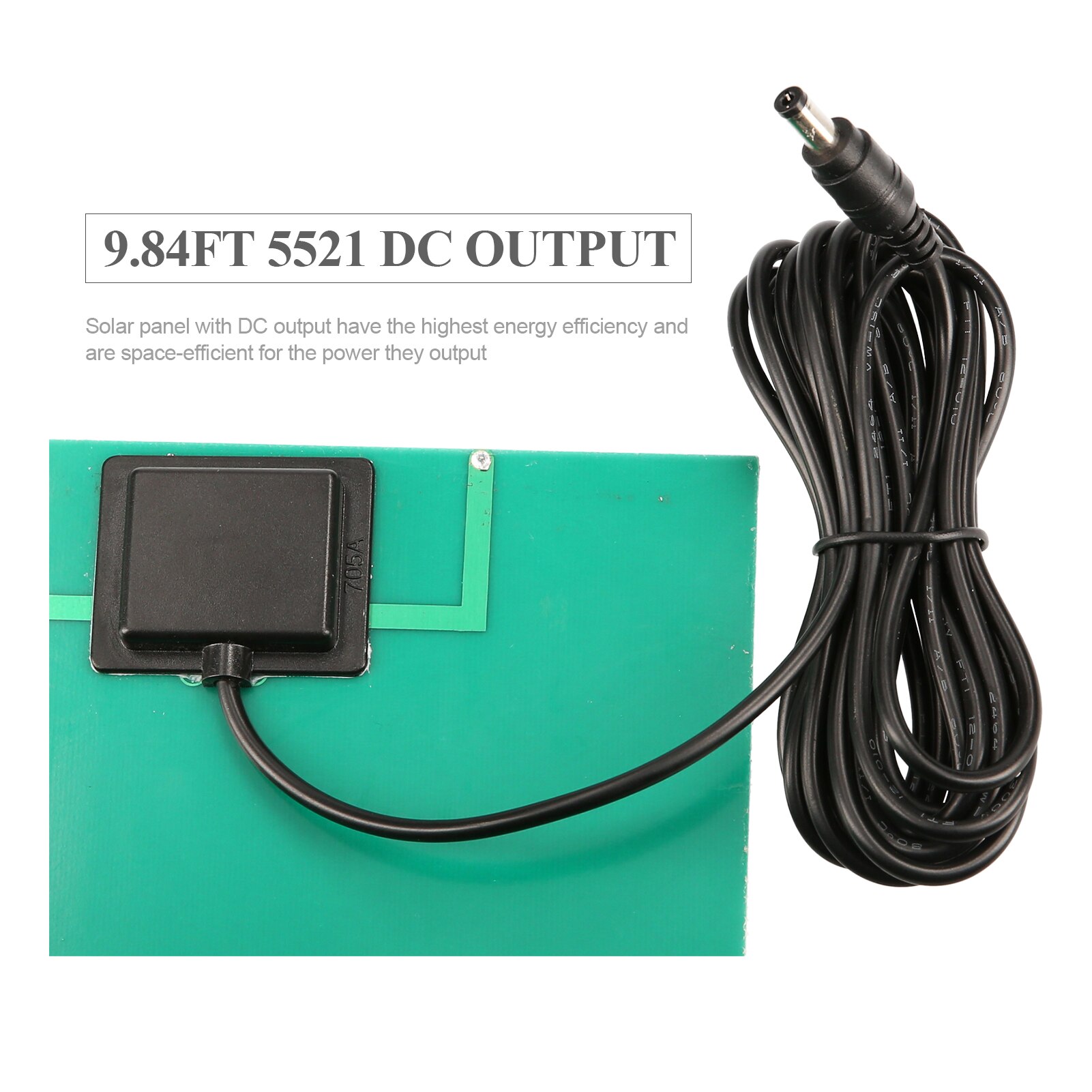 6W 12V 500mA Zonnepaneel Met 9.84ft Dc Output Monokristallijn Silicium Zonnecel Diy Waterdichte Camping Power Solar panel