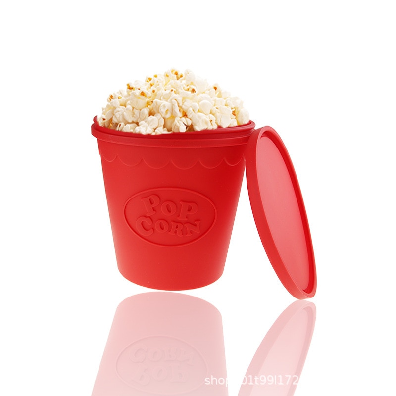 Høje kvalitet siliconen magnetron popcorn maker emmer snack emmer familie feestartikelen køkken gereedschap popcorn container
