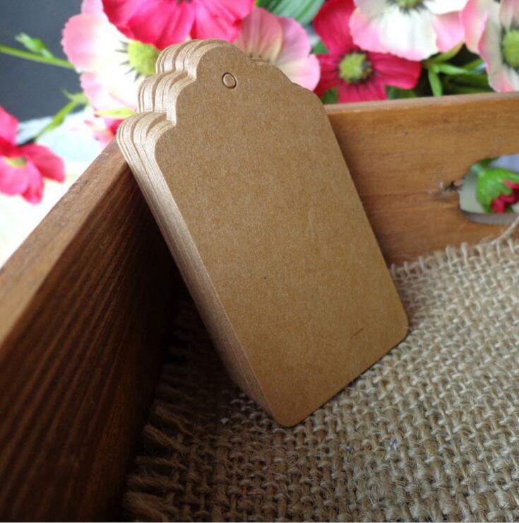 Bruin Kraftpapier Bruiloft Tags Bagage Diy Blank Prijs Hang Tag 100Pcs