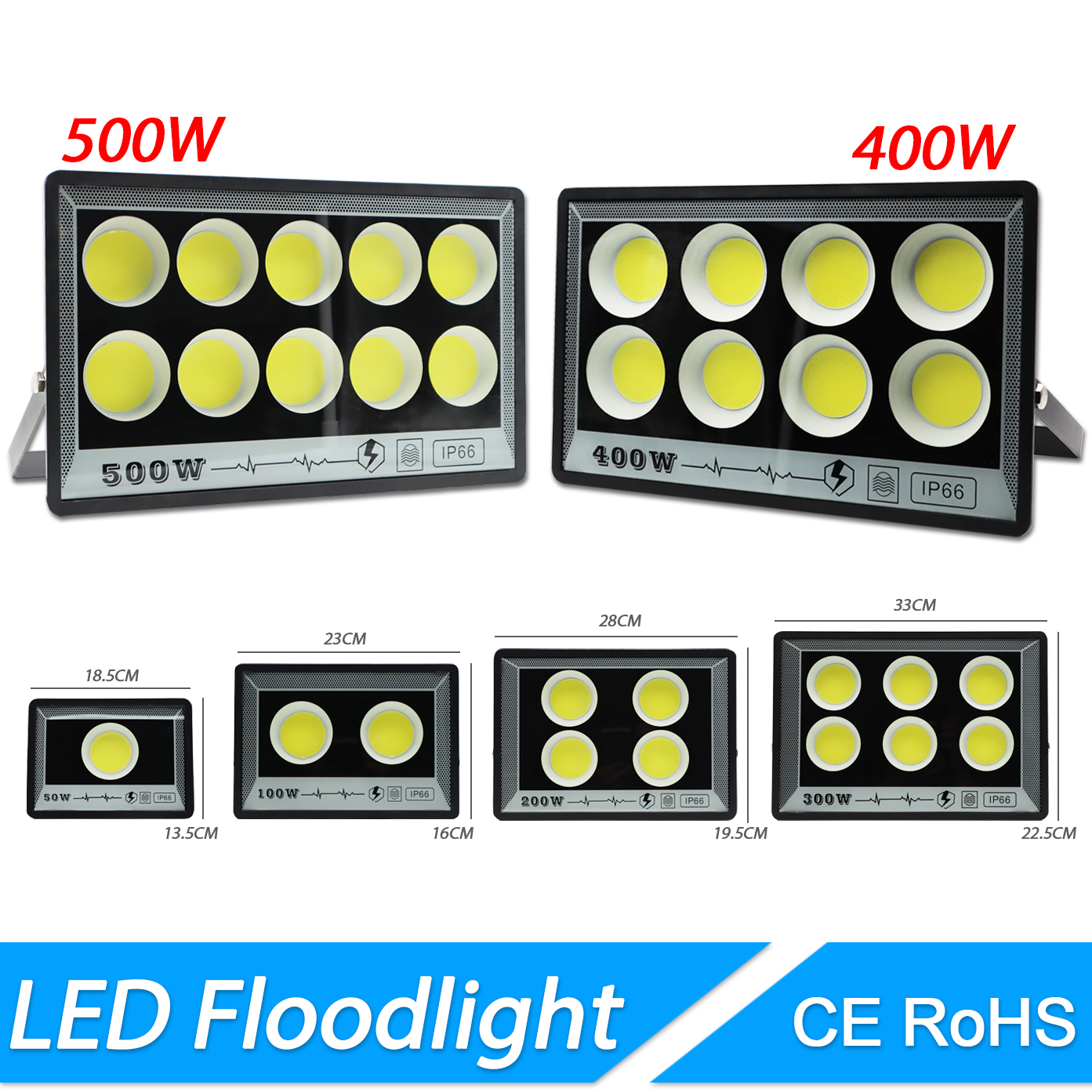 LED Flutlicht 500W 400W 300W 200W 100W 50W AC 220V draussen Zauberstab flutlicht Scheinwerfer IP66 Wasserdichte LED Straße Lampe