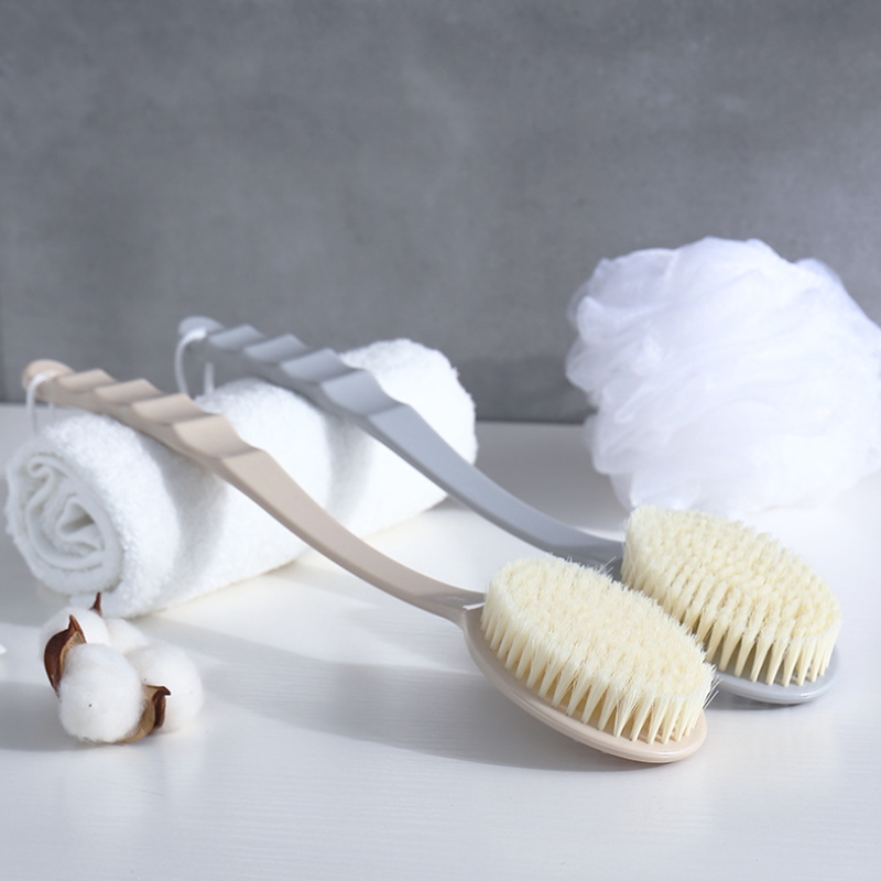 Cepillo corporal de mango largo para la espalda, esponja de ducha, exfoliante, masaje de la piel, exfoliación, accesorios de baño