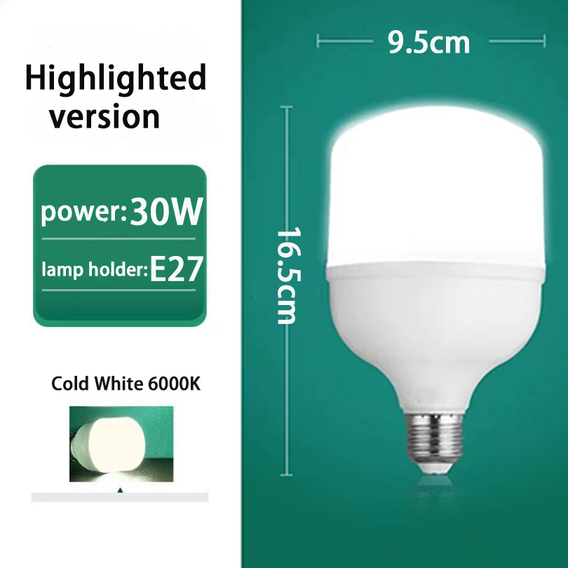 Bombillas LED grandes E27 20W 30W 40W 50W luces de boca de tornillo lámpara de ahorro de energía Interior sala de estar dormitorio iluminación de oficina: YELLOW / Blanco