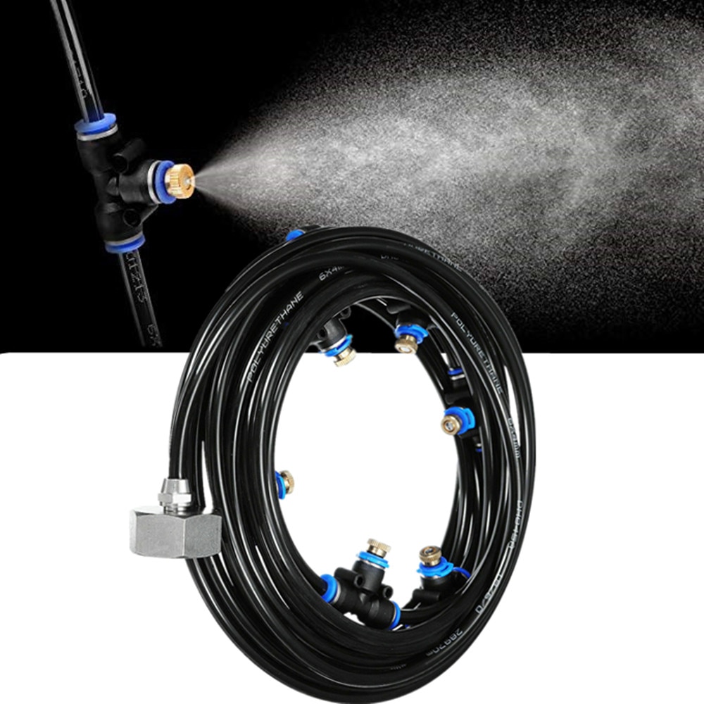 6M Outdoor Misting Cooling System Kit For Greenhouse Garden Patio