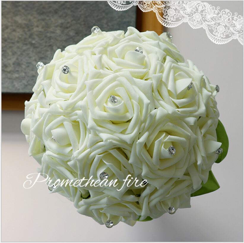 Bruiloft Bloemen Bruidsboeketten Wit Bruidsboeket Bruids Bruidsmeisje Boeket Rose Boeket SPH075: Default Title