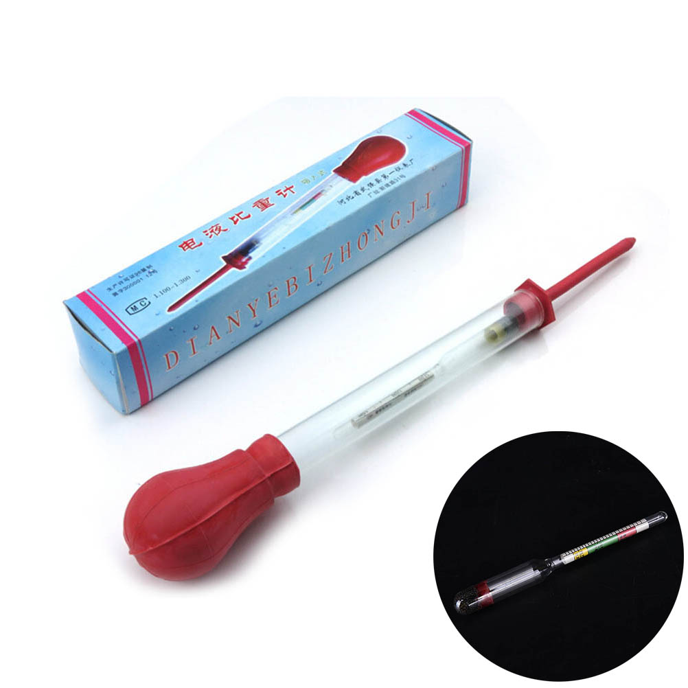 1 stk elektrisk densitetsmåler batteri hydrometer tester elektrisk graviditetssugning 1.10-1.30 batteri god