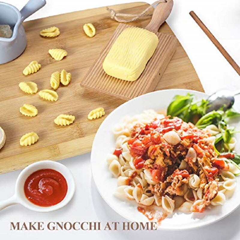 Noedels Houten Boter Tafel En Ijslolly Maken Authentieke Zelfgemaakte Pasta En Non-stick Boter Pasta Board Gnocchi Roller