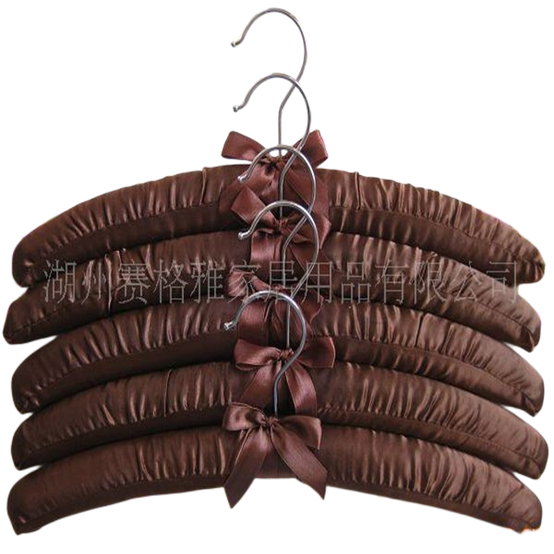 5 pcs/Lot tissu enduit cintre éponge rembourré cintres suspendus cintres hôtel boutique présentoir cintres 18 couleurs 38.5 CM: vert militaire