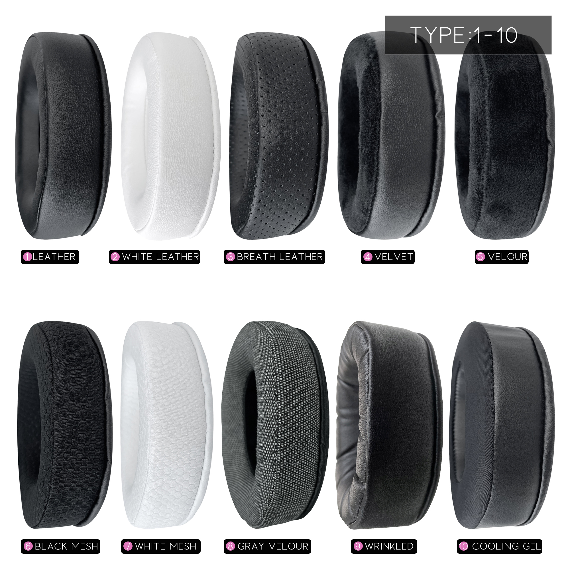 Oncepink Vervanging Oorkussens voor Denon AH-MM400 Hoofdtelefoon Dikker Kussen Oorschelpen Headset Oor Covers Oorbeschermers