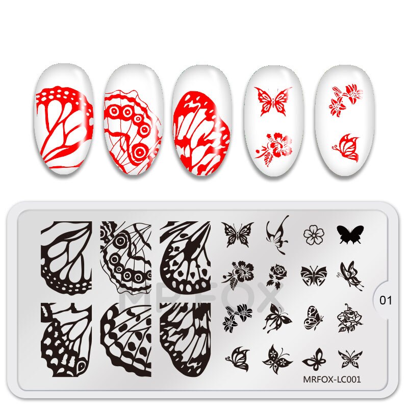 1pc negle stempling plader forårsblomster mønster billede stempling print negle art skabeloner gør det selv manicure stencils stempel værktøj: 01