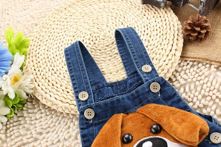 Zomer Katoenen Baby Shorts Broek Peuter Jongens Meisjes Jeans Overalls Shorts Elastische Denim Cartoon Hond Casual Baby Kleding Broek